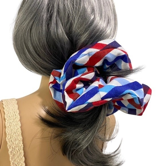 Hair Scrunchie. Multicolor. XL. 4th Of July. Patriotic. America. Holiday. Cute - Picture 10 of 14